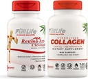Full Life Reuma- Art X stiprumas ir hidrolizuotas Collagen - Bendros paramos papildas - Galvijų kolageno piliulės - Košeris, nemokamai - 90 Veggie kapsulės Kiekvienas
