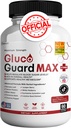Gluco Guard Max Daily Wellness Support Supplement with Vitamins, Minerals, and Herbs – Chromium, Magnesium, Banaba, Bitter Melon, and Zinc – Non-GMO, Gluten-Free – 60 Capsules