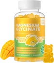 90 CT magnio glicinatas Gummies 1000mg - Nemokamas cukraus magnio kalio papildas su vitaminu D, B6, CoQ10, skirtas ramiam pelėsių ir miego palaikymui - 90 Mango ananasų gemalai