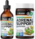 BIO KRAUTER adrenalinis palaikymas 60 Gummies & adreninis palaikymas 4 Fl. Oz.