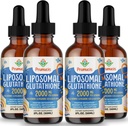 2000MG Liposominis skystas Glutationas, 98% Absorbcija, aktyvioji forma L- glutationo papildas, Vegan Friendly, Galingas antioksidanto kompleksas imuninei sistemai, senėjimo gynybai, detox, 8 FL.OZ