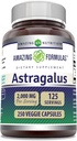 Amazonės formulės Astragalus 2000 mg vienam servinčiam kapsulėms Additional 124; Pagaminta iš Pure Astragalus Membranaceus augalų šaknų ekstrakto Bendrijoje 124; ne GMO (124; Gluten Free (250 Count)