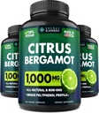 3 Pack Citrus Bergamot Extract 1000mg, Addition for Heart, Immune System Support, and sveiki senėjimo - Pure 360 Vegan Capsules
