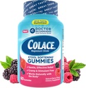 Kolace Stool Softener Gummies, Švelnus priklausomo nuo vidurių atsparumas magnio citrate Gummies, No.1 Gydytojas Rekomenduojama Stool Softener Brand, Berry Flavored 60ct