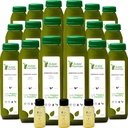 Celeery Sultys Cleanse pagal Žaliavos fontanas, Visi natūralūs žaliaviniai, Šaltas spaudžiamas Sultys, Rytas Detox Cleanse, 30 Buteliai 12oz, 5 Bonus imbieras Shots