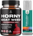 Triušis Horny Goat Weed vyrams su Black Maca Root, Tongkat Ali, Saw Palmetto & Panax Ginseng ekstraktas ir Lidocaine Desensitizing Topical Spray Climax Control - Boost Endurance and Stamina