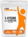 BulkSupplemen.com L- lizino milteliai - lizino papildas, Eterinis amino rūgštis, imuninei paramai - Gluten Free, 1g per Serving, 100g (3,5 oz) (pakuotė 1)
