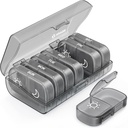 AUVON XL Weekly Pill Organizatorius 2 Times per dieną, Pill Box 7 Diena su One- Side didelės angos lengvai naudoti, Pily AM PM pill Case for Medication, Vitaminai, Žuvies aliejai, papildai