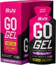 BARE VEIKLOS NUTRAUKIMAS, BPN Go Gel Endurance, 24g angliavandenių & 100 Kalorijos pakuotėje, Vegan + Gluten Free Running Gel, 10 Single- Serving Packages, Mišri Berry