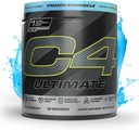 Cellucor C4 Ultimate Pre Working Milteliai - Nemokamas cukraus ruošimo energijos papildas vyrams ir moterims - 300mg kofeinas + TeaCrine + Dinaminas + kreatinas - Sušaldyti Bombsicle, 20 Paslaugos