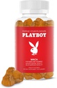 Playboy - Maca Root Gummies for Women and Men (60 Count - Peach Flovered) - Boost Sexual Vitality, Libido, Vaisingumas - Maca Gummies Addition - 100% Natural, Vegan Non GMO - 4: 1 Ištrauka Maca Peruana