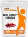 BulkSupples.com Tart Cherry ekstraktas Milteliai - Tart Cherry Addition, Žolinių papildas - Antioksidantas Šaltinis, Gluten Free, 500mg per Serving, 5kg (11 lbs) (Pakuotėje 5)