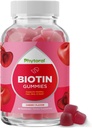 Phytoral Biotin Gummies Plaukų ir nagų augimo - Biotin Gummies Plaukų priežiūros jaunatviška odos priežiūra ir nagų - 5000mcg per Tarnauti odos nagų vitaminai suaugusiųjų grožis