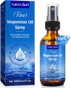 Magnesium Oil Spray-100% Organic Natural Magnesium Spray-Nourish The Skin-Easy to Absorb and Use-Glass Bottle 2 fl oz
