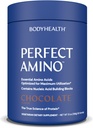 BodyHealth PerfectAmino milteliai - BCAA ir EAA milteliai prieš ir po treniruotės - Amino rūgštis energijos gerti vyrams ir moterims remti liesos raumenų ir atkūrimo - Šokoladas - 60 Paslaugos