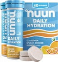 Nuun Daily Electrolyte Tablets with Magnis, Kalcis, Kalis, Chloridas & Natris, Gluten Free, Cukrus Free, & Vegan, Mišri Citrus Flavor, 4 Pack (40 Paslaugos Iš viso)