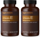 "Amazon" elementai Vitaminas E, 400 TV, 100 Softgels, 100 tiekimo dienų (Package May Vary) (Pakuotė 2)