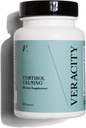 Veracity Cortisol Calming - Clinically Proven Stress & Sleep Support Supplement - Reduces Tension & Improves Mental Clarity with Natural Blend of Adaptogens - 60 Capsules