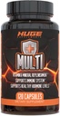 Huge Multi, Multivitamin for Men, High-Performance All-in-One Formula for Athletes & Bodybuilding, Vitamin & Mineral Replenishment, Supports Immune System & Healthy Hormone Levels (120 Capsules)