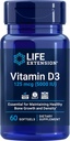 Life Extension Vitamin D3 125 mcg (5000 IU), Bone Health, Brain Performance, Immune System Support, Gluten-Free, Non-GMO, Once Daily, Two-Month Supply, 60 Softgels