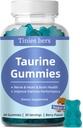 Taurine Gummies 1000mg, Sugar Free for Adults & Kids, 1 of 20 Amino acids, Boost Immune, Nerve, Cognitive, Heart, Eye Health, Exercise Performance, Anti-Aging, Gluten Free, Non GMO, Vegan, Pectin, 60
