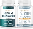 Kalcio D-gliukaratas ir 400mg DIM priedas, skirtas sustiprintam Estrogenų ir hormonų balansui 124; Vegan Gluten Free CDG priedas (90 serverių) su itin stipriu DIM (90 serverių)