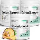 ColonBroom Psyllium Husk milteliai su Stevia (Tropical Fruits) - Colon Cleanse, skirtas palengvinimui ir gut Health - Colon Broom Fiber miltelių gėrimai - Vegan Fiber miltelių papildai, 150 Servings
