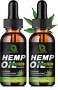 (2- Pack) High Power Hemp Oil - 1.000.000 Maksimalus stiprumas - Padeda atsipalaiduoti, Stresas, Kalmavimas, Miego - Organic Hemp Oil Extract - Veganas, Imunizacijos parama, Ne GMO