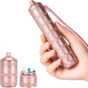 Nešiojamas metalinių pilių medicinos organizatorius - vandeniui nelaidus rinkinys kompaktiškas Travel Pill Box Savaitinis aliuminis lydinio konteineris, 7 Dienos Dienos pilių Organizatorius Turėtojas mažų pilių, Rožinė S