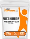 BulkSupples.com Vitaminas B5 Milteliai - kaip kalcio pantotenatas, B5 vitaminai - Gluten Free, 500 mg vitamino B5 Pantoteno rūgšties per Tarnybą, 5kg (11 kg) (pakuotė 5)
