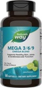 Nature's Way Mega 3/6/9 Omega Blend, Supports Healthy Skin, Joints, Cardiovascular Function*, Fish, Flax, Borage Oil, 90 Lime Flavored Softgels (Packaging May Vary)