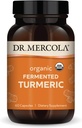 Dr. Mercola Organic Fermented Turmeric - 370 mg Fermented Turmeric - High- Bioaccessibility Curcuminoids - USDA Organic, Non- GMO, Gluten- Free & Soy- 60 kapsulių (30 serverių)