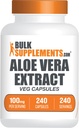 BulkSupples.com Aloe Vera Capsules - Aloe Vera ekstraktas, Aloe Vera priedas - Žolelių papildas, Gluten Free, 1 Kapsulė per Tarnybą, 240 Veg Capsules (pakuotė 1)