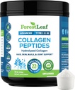 Kolagenas Peptides milteliai Unflavored - hidrolizuotas kolageno baltymo milteliai tipas 1, 2 & 3 - Grass Fed Keto Collagen milteliai moterims & vyrams - Vital Plaukų, odos, nagų, sąnariai, atkūrimo, 11g per Tarnavimo