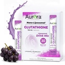 Aurora Nutrascience Nano- Liposominis Glutationas, Vynuogių milteliai Geriamasis mišinys Imuninis ir antioksidantas Gut Sveikatos palaikymo priedas, 750 mg per Tarnavimo, Non- GMO, Sugar- Free, 30 Vieno Serve Paketai