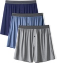DVIDO ARKIJA Mens Underwear Bambuko Rayon Boksininkai vyrams Kvėpavimo ir Cool 's Boksas Trumpos su Mygtukas Fly 3 arba 5 pakuotė