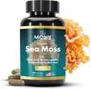 Organic Irish Sea Moss Capsules - Advanced Formulės, Žaliavinis Wildcrafted Seamoss priedas su Bladderwrack ir Burdock Root - 180 Pills - Pagaminta JAV