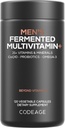 Codeage Men 's Daily Multivitaminų - 25 + Eteriniai vitaminai ir mineralai, Organiniai visa maisto produktai, Probiotikai, Omega-3, Cinkas, vitaminai A, B, C, D, E & K - 120 kapsulės