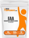 BulkSupplemen.com Eteriniai amino rūgščių milteliai - Eteriniai aminorūgščių papildai, EAA milteliai - Neflavored & Gluten Free, 10g per Serving, 100g (3,5 oz) (Pakuotėje yra 1)