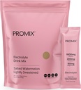ProMix Nutrition Electrolytes Mill Hydration Packets - Himalayan Pink Salt, Magnis, Kalis, Vitaminas C - Saldintas arbūzas, lengvai saldintas - 30 Servings (pakuotė 30)