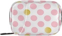Rožinis Golden Polka Dots piliulės Dėžutė 7 Dienos lagaminas Krepšys Kelionės pilys Organizatorius maišelis su Zipper Portable Case Compact Dydis Vitaminas papildas Turėtojas