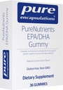Pure Encapsulations PureNutrients EPA / DHA Gummy 124; Gummy Minkštas Chew remti sveiką kognityvinės funkcijos ir kasdienio sveikatingumo ® 124; 36 Gummies ® 124; Natūralus citrinų- kalkių skonio