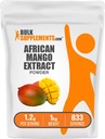 BulkSupples.com African Mango ekstraktas Milteliai - Irvingia Gabonensis, African Mango milteliai - Gluten Free, 1,2g per Serving, 1kg (2,2 lbs) (pakuotė iš 1)