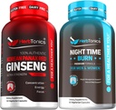 Korean Red Panax Ginseng 1500mg - High Potency Ginseng for Energy, Performance & Immune Support for Men & Women - Night Time Weight Supplement with Melatonin to Support Sleep & Metabolism