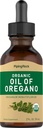 Piping Rock Oil of Oregano Organic Liquid Drops ® 124; 2 fl oz ® 124; su Extra Virgin Olive Oil ® 124; žolelių ekstrakto priedas (124; ne GMO, Gluten Free)