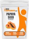 BulkSupples.com Papaya sėklų milteliai - Carica Papaya sėklų, Mitybos papildas, Digestive & gut Support - Gluten Free, 500mg per Serving, 100g (3,5 oz) (Pakuotėje po 1)
