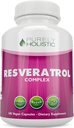 Tik Holistinis Resveratrol 1450mg, 90 Servings, Trans- Resveratrol Antioksidantas papildas vitamino C ir polifenolio kompleksas, 180 Vegan kapsulės