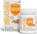 BioGaia Immune Active Kids ® 124; Probiotikas + vitaminas D ® 124; Digive & Immune Health ® 124; Amžius 3 + 407 124; Alergen, Dairy, Soy & Gluten Free 124; Patikimas Pediatrics ® 124; 60 Dienos tiekimas ® 124; Orange Flavored Chowable