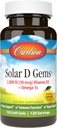Carlson Labs Solar D Gems Natural Vitaminas D3, 2000 TV, 120 Softgels