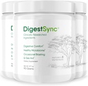 DigestSync Digestion Priedas dėl Gut Health - Natūralūs milteliai skaitmeninei paramai, Bloating Relief moterims ir vyrams, 100% Natūralūs žalieji milteliai - 3 mėnesių tiekimas